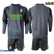 Camisa de Futebol Real Madrid Goleiro Equipamento Alternativo Infantil 2025-26 Manga Comprida (+ Calças curtas)